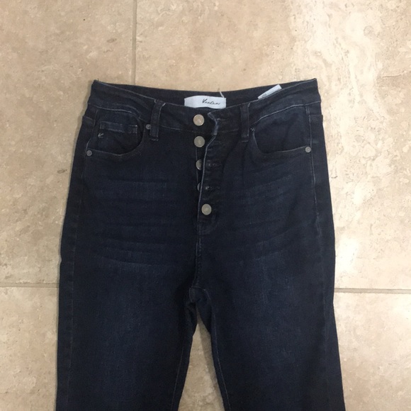 Kancan denim bell bottoms size 7, button flys - Picture 2 of 9
